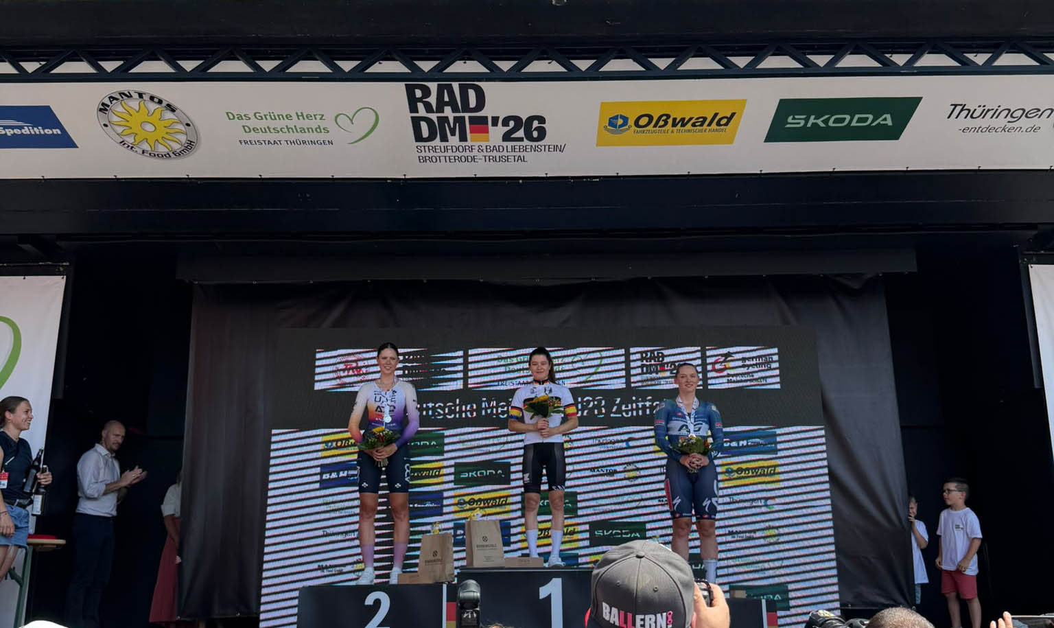Magdalena Leis wins silver in the Under-23 time trial in...